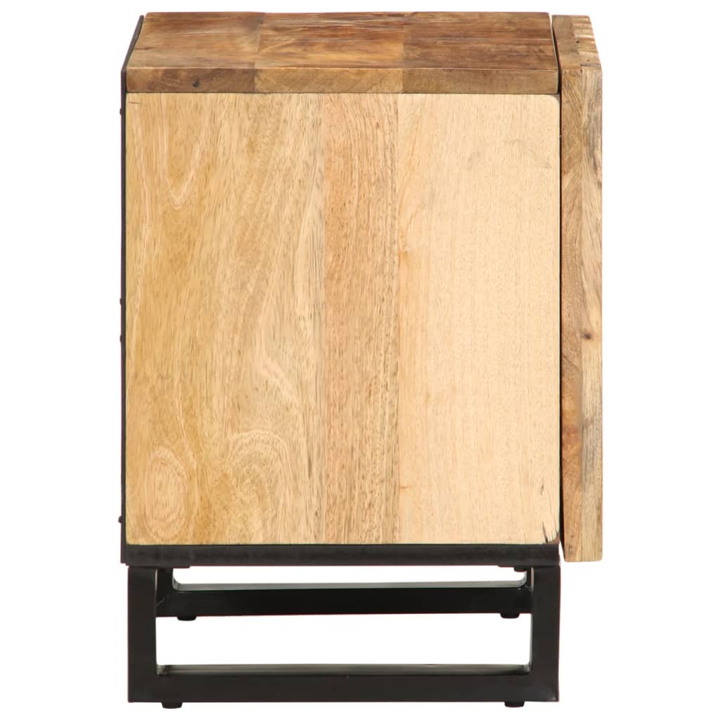 sengeborde 2 stk. 40x34x46 cm massivt ru mangotræ