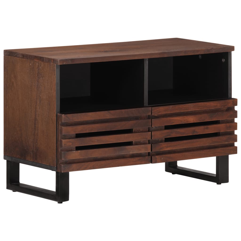 tv-bord 70x34x46 cm massivt mangotræ brun