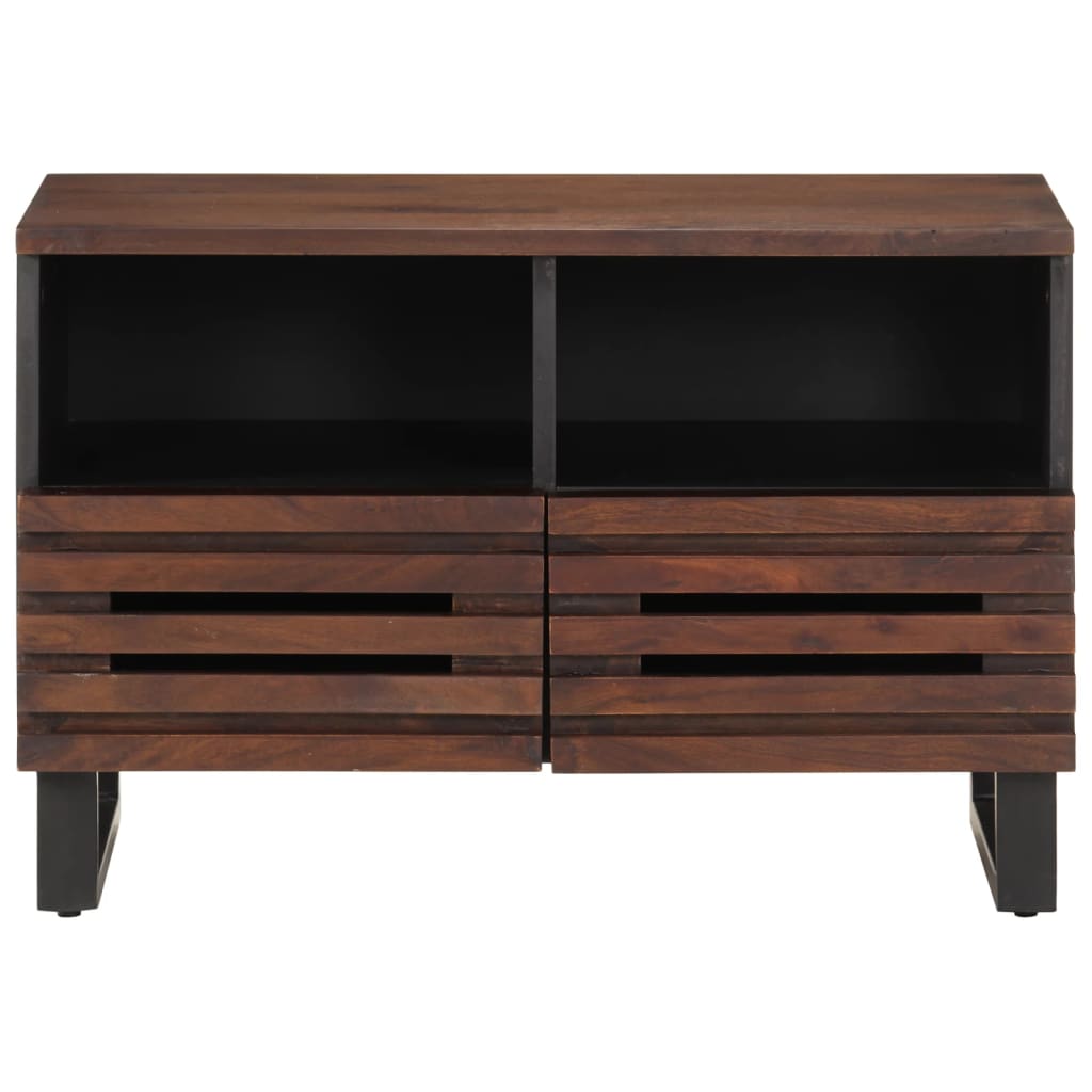 tv-bord 70x34x46 cm massivt mangotræ brun