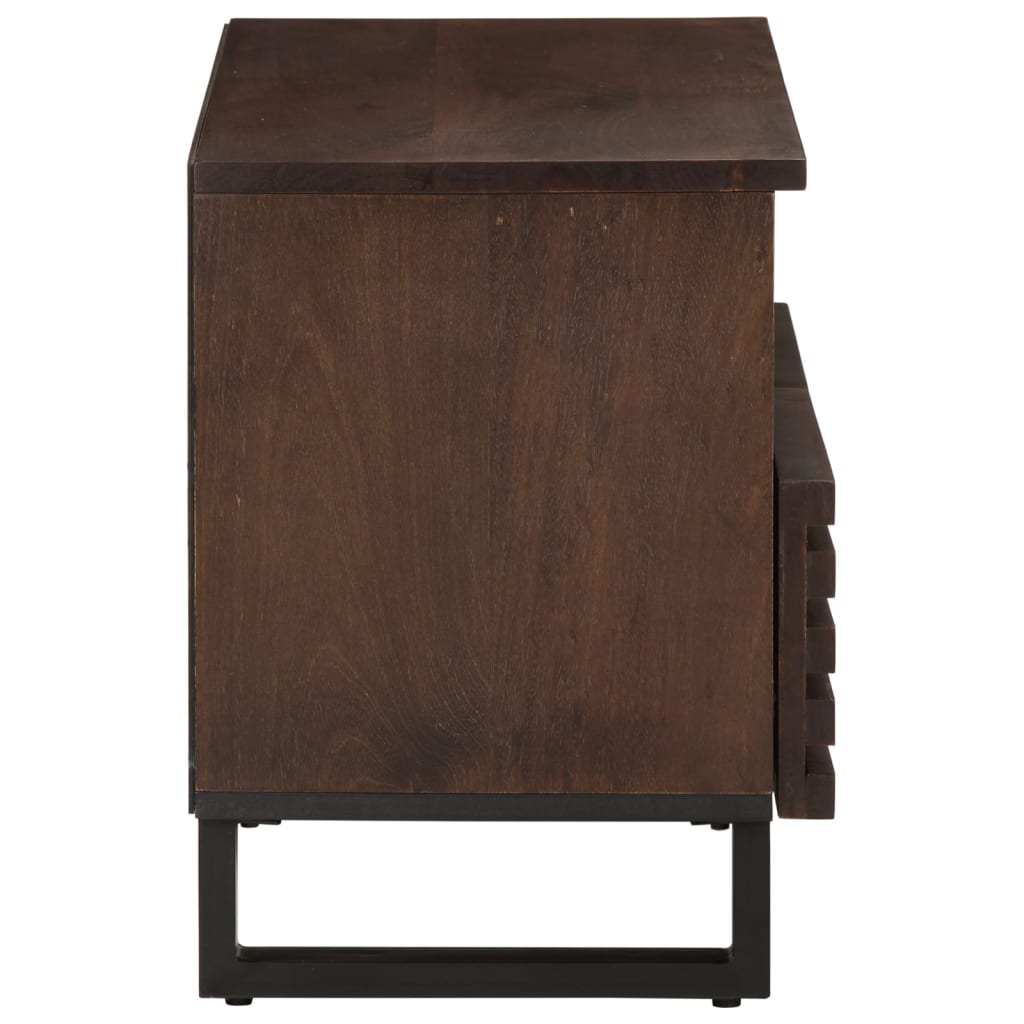 tv-bord 70x34x46 cm massivt mangotræ brun