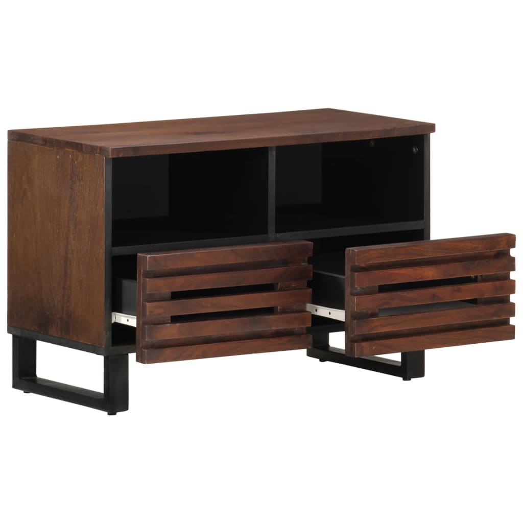 tv-bord 70x34x46 cm massivt mangotræ brun