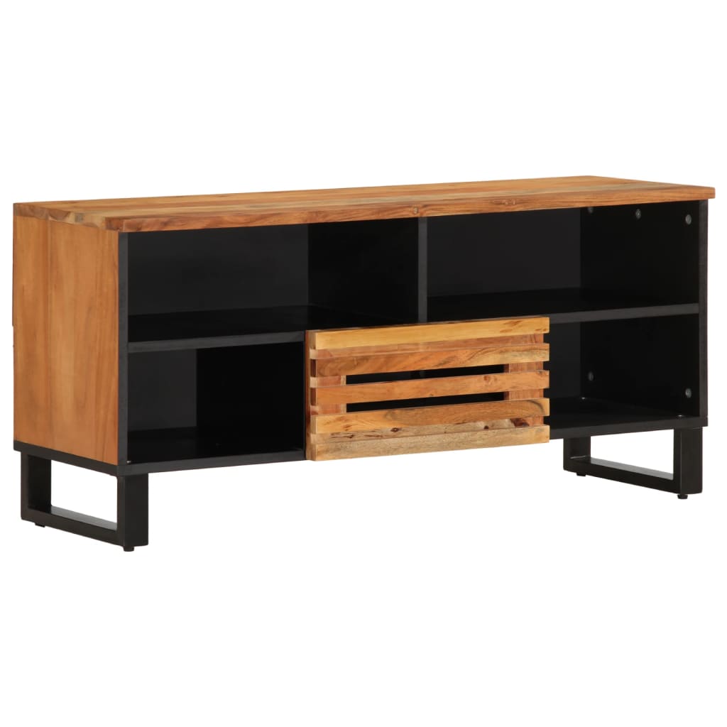 tv-bord 100x34x46 cm massivt akacietræ