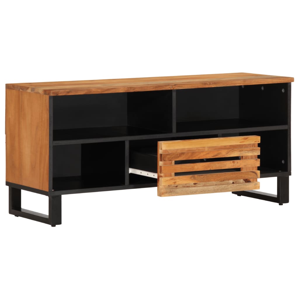 tv-bord 100x34x46 cm massivt akacietræ