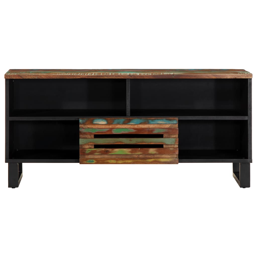 tv-bord 100x34x46 cm massivt akacietræ