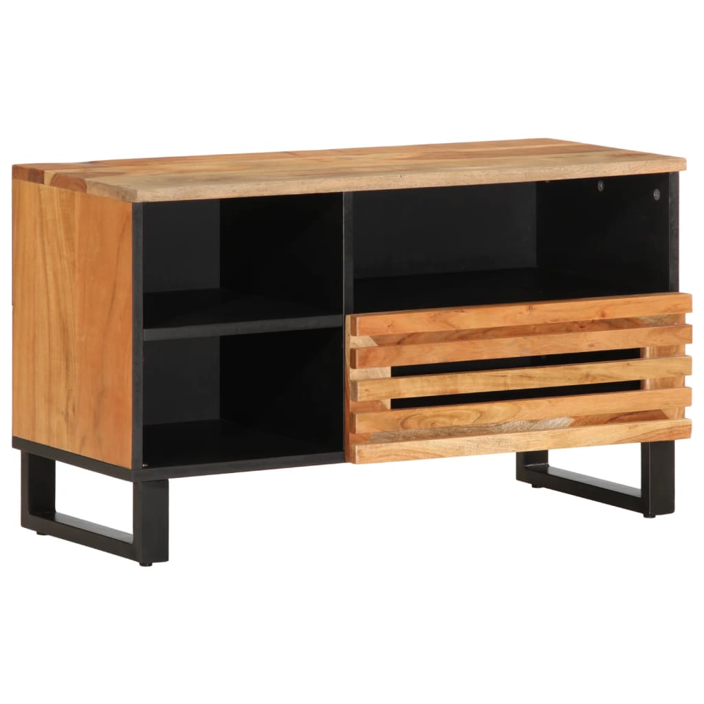 tv-bord 80x34x46 cm massivt akacietræ