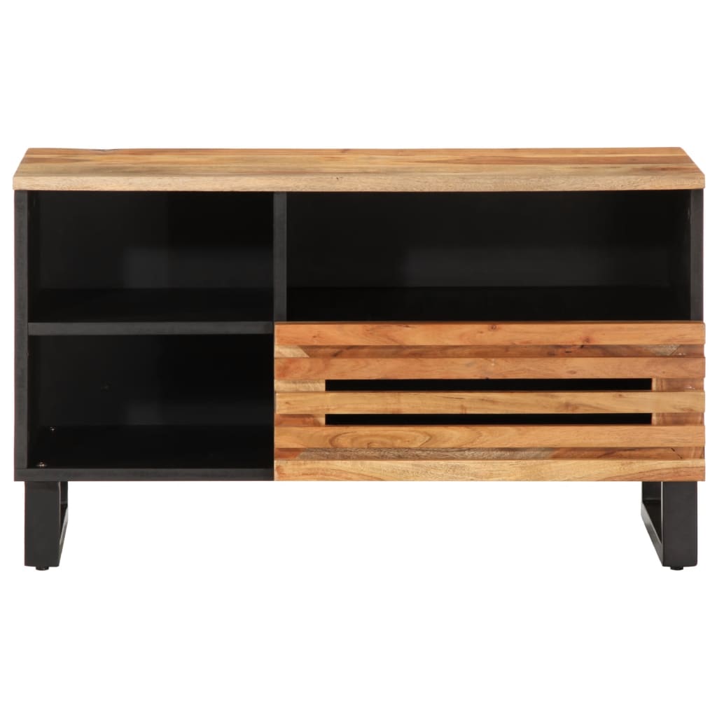 tv-bord 80x34x46 cm massivt akacietræ