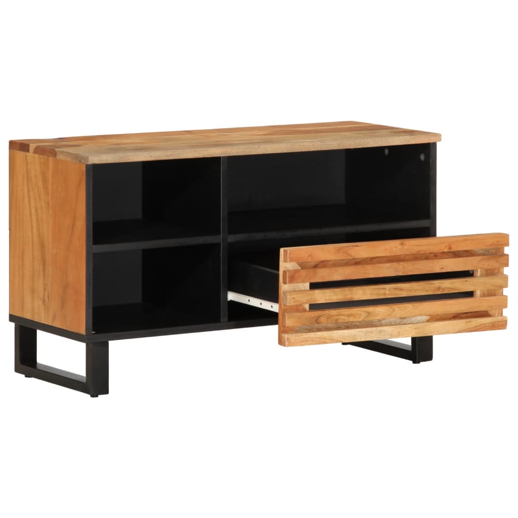 tv-bord 80x34x46 cm massivt akacietræ