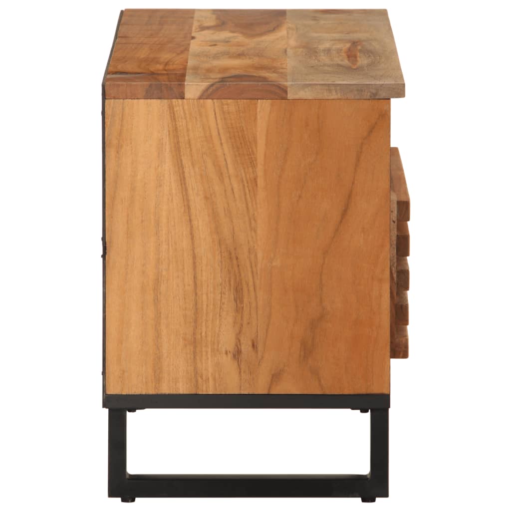 tv-bord 80x34x46 cm massivt akacietræ