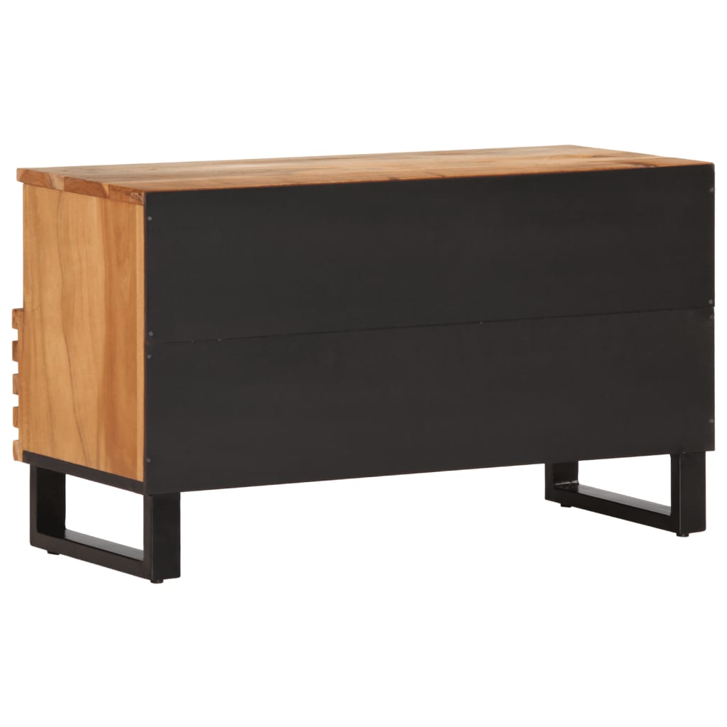 tv-bord 80x34x46 cm massivt akacietræ