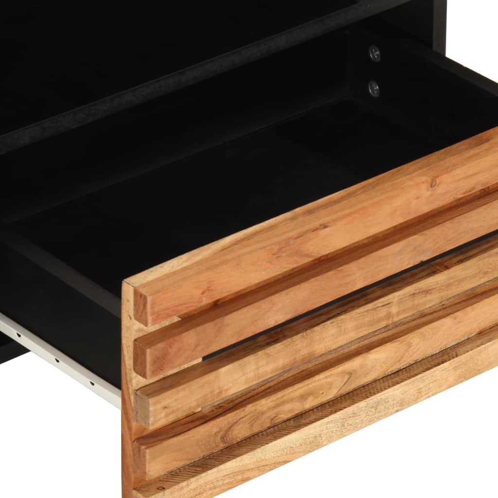 tv-bord 80x34x46 cm massivt akacietræ
