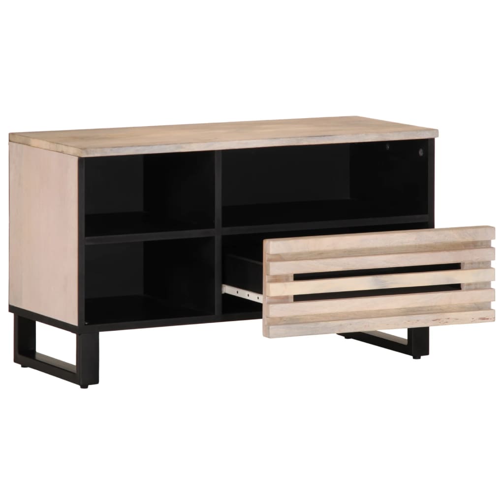 tv-bord 80x34x46 cm massivt mangotræ