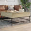 sofabord 95x95x45 cm konstrueret træ og metal sonoma-eg