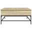 sofabord 95x95x45 cm konstrueret træ og metal sonoma-eg
