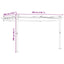 Pavillon 300 x 300 x 200 cm Cremefarvet Polyester
