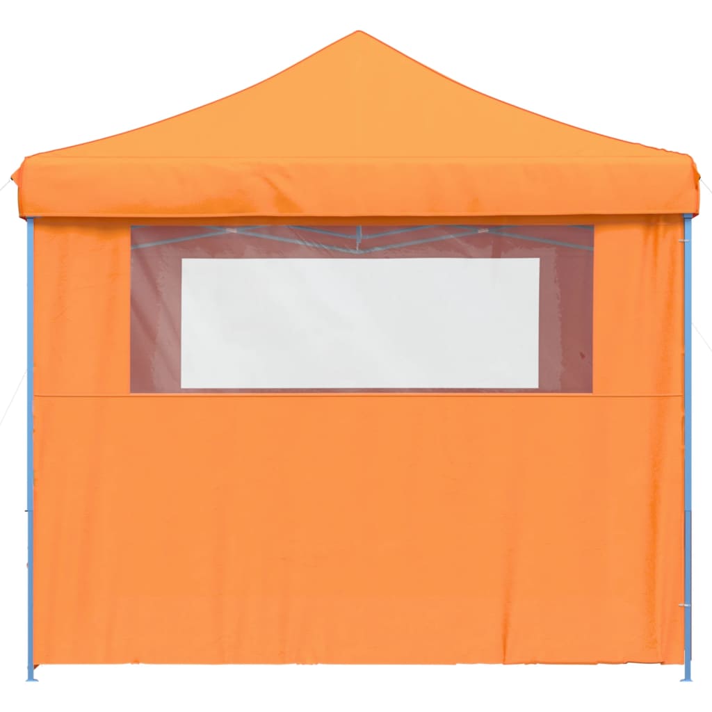 foldbart pop-up festtelt med 4 sidevægge orange