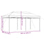 foldbart pop up-festtelt 580x292x315 cm brun