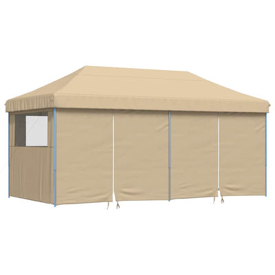 foldbart pop-up festtelt med 4 sidevægge beige