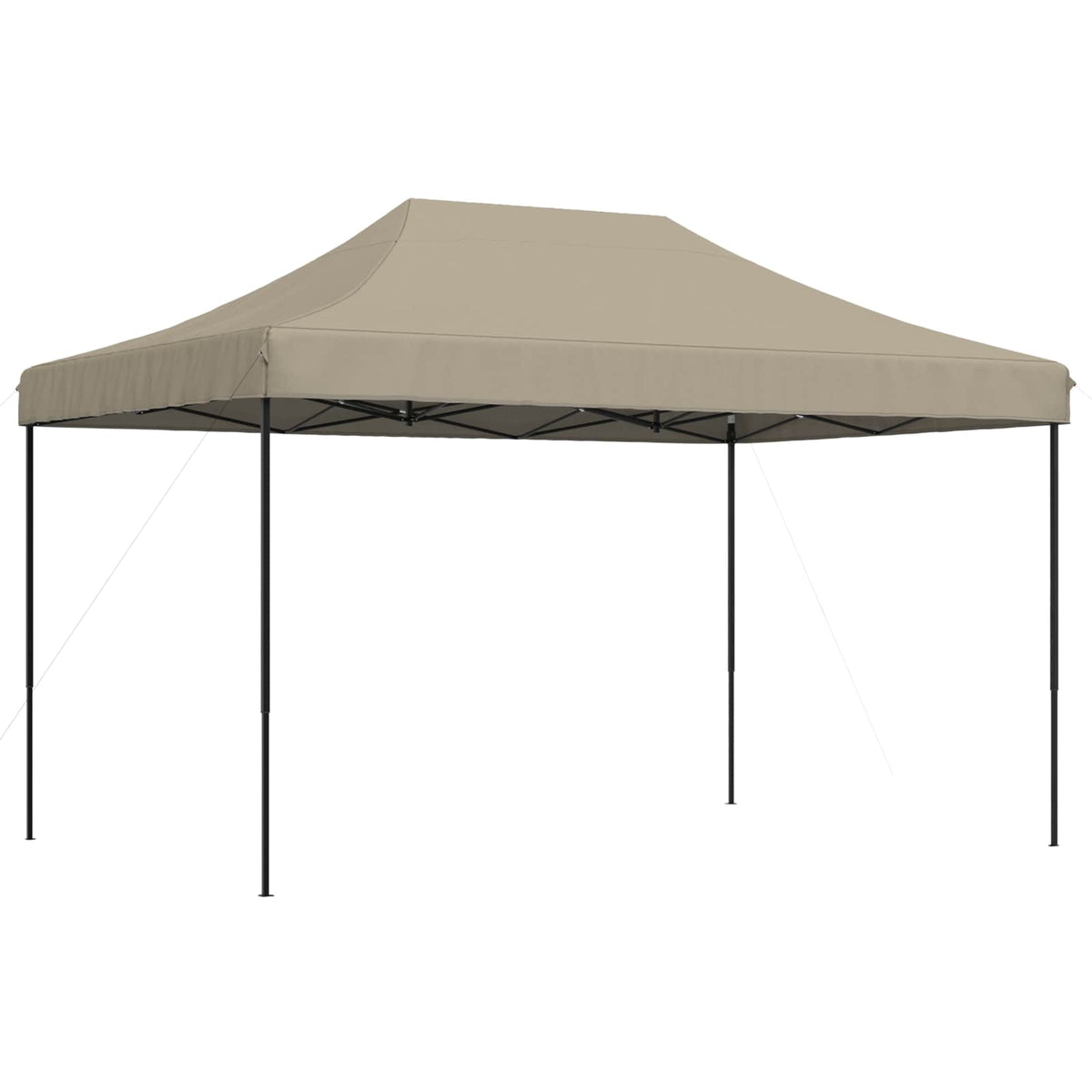 foldbart pop up-festtelt 440x292x315 cm gråbrun