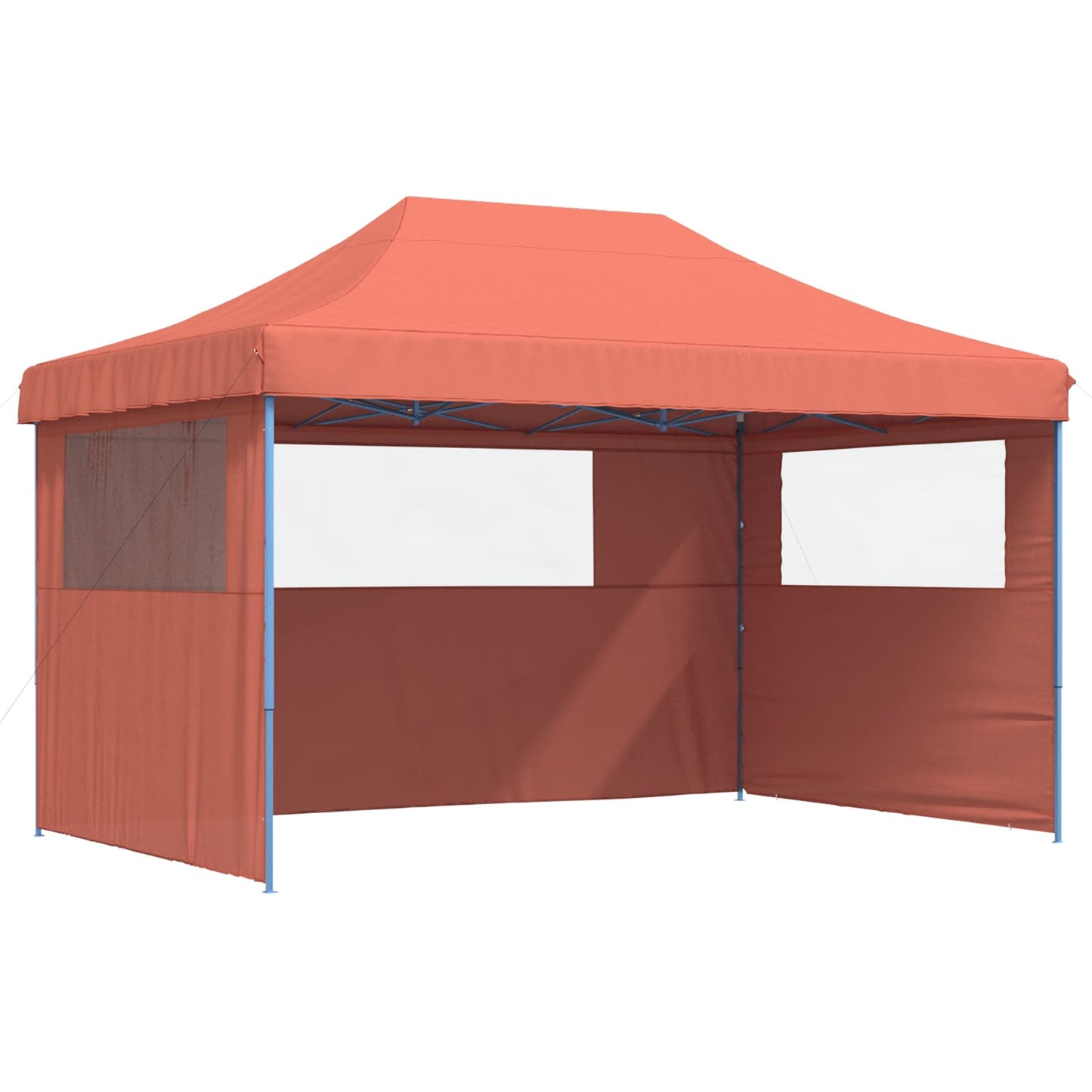 foldbart pop-up festtelt med 3 sidevægge terracotta