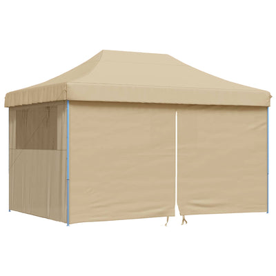 foldbart pop-up festtelt med 4 sidevægge beige