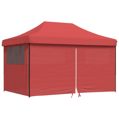foldbart pop up-festtelt med 4 sidevægge bordeaux