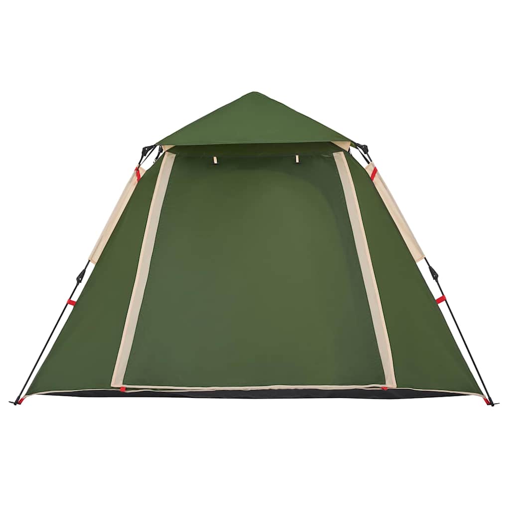 4-personers campingtelt quick-release grøn