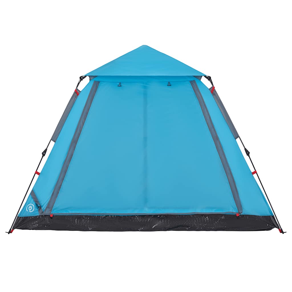 5-personers campingtelt kuppel quick-release blå
