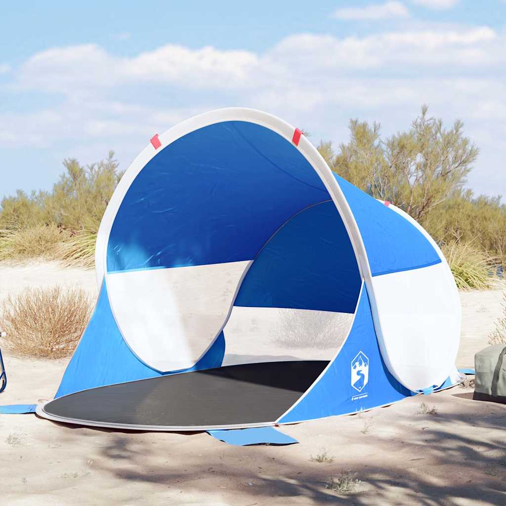 strandtelt vandtæt pop-up azurblå