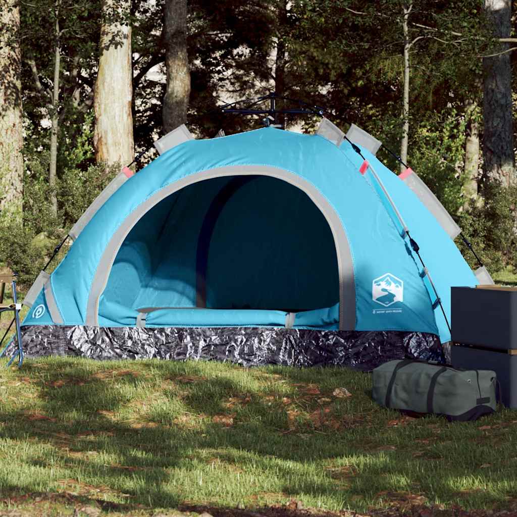 2-personers campingtelt vandtæt quick-release blå