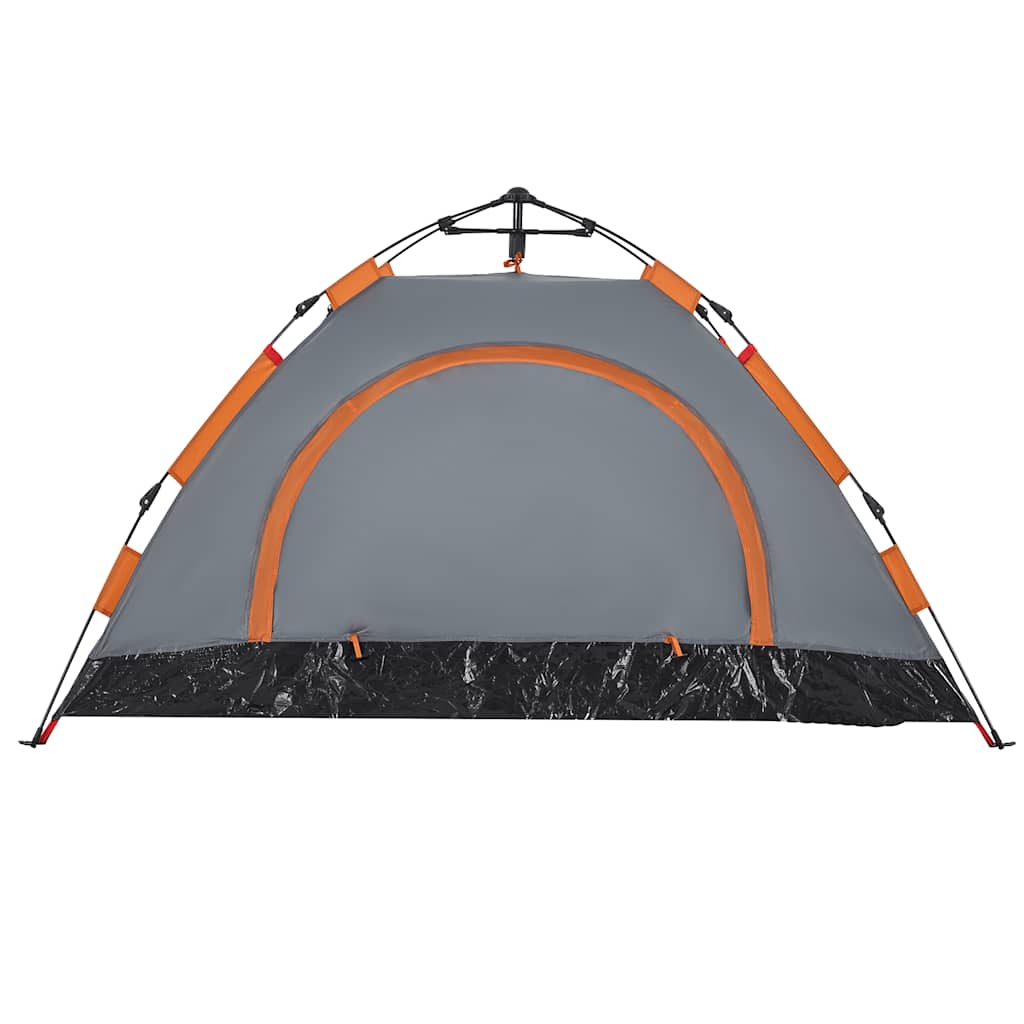 2-personers campingtelt vandtæt quick-release grå og orange