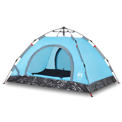 3-personers campingtelt quick-release blå