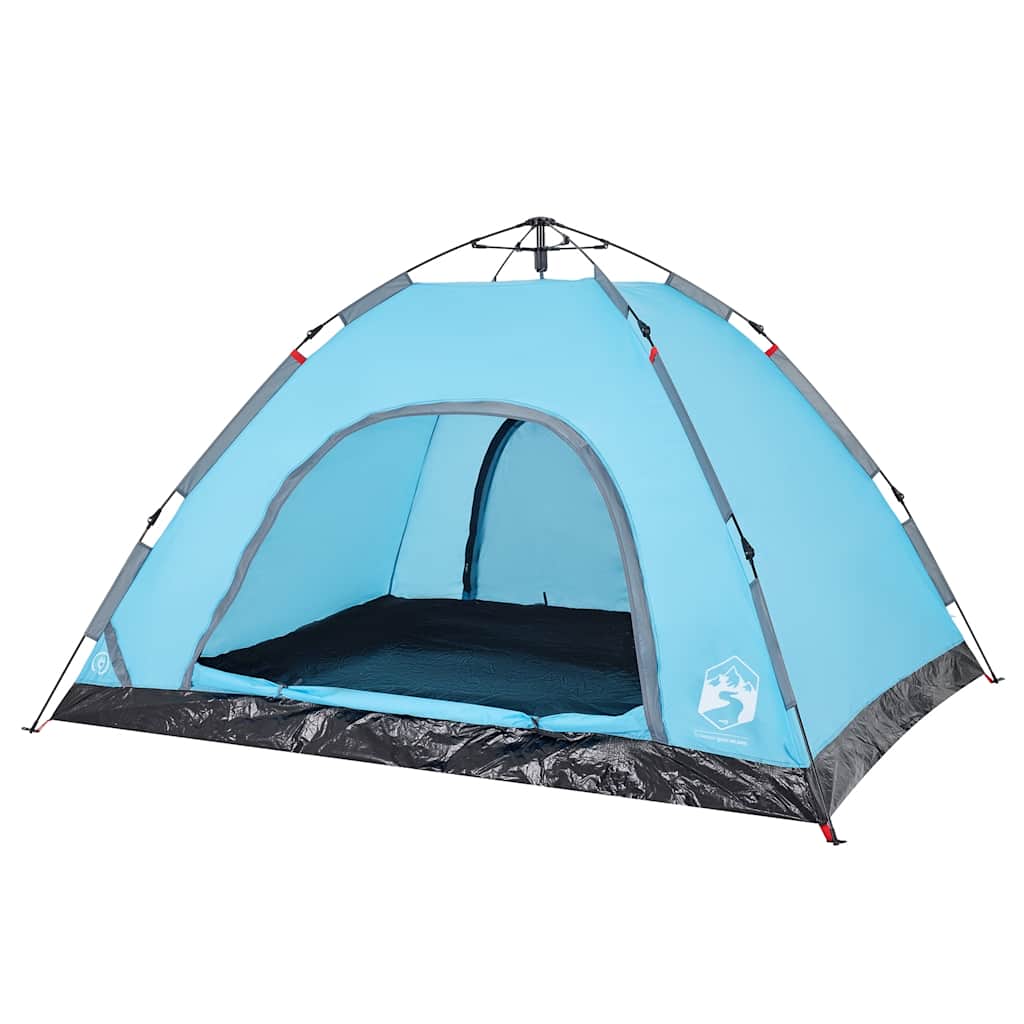 4-personers campingtelt quick-release blå