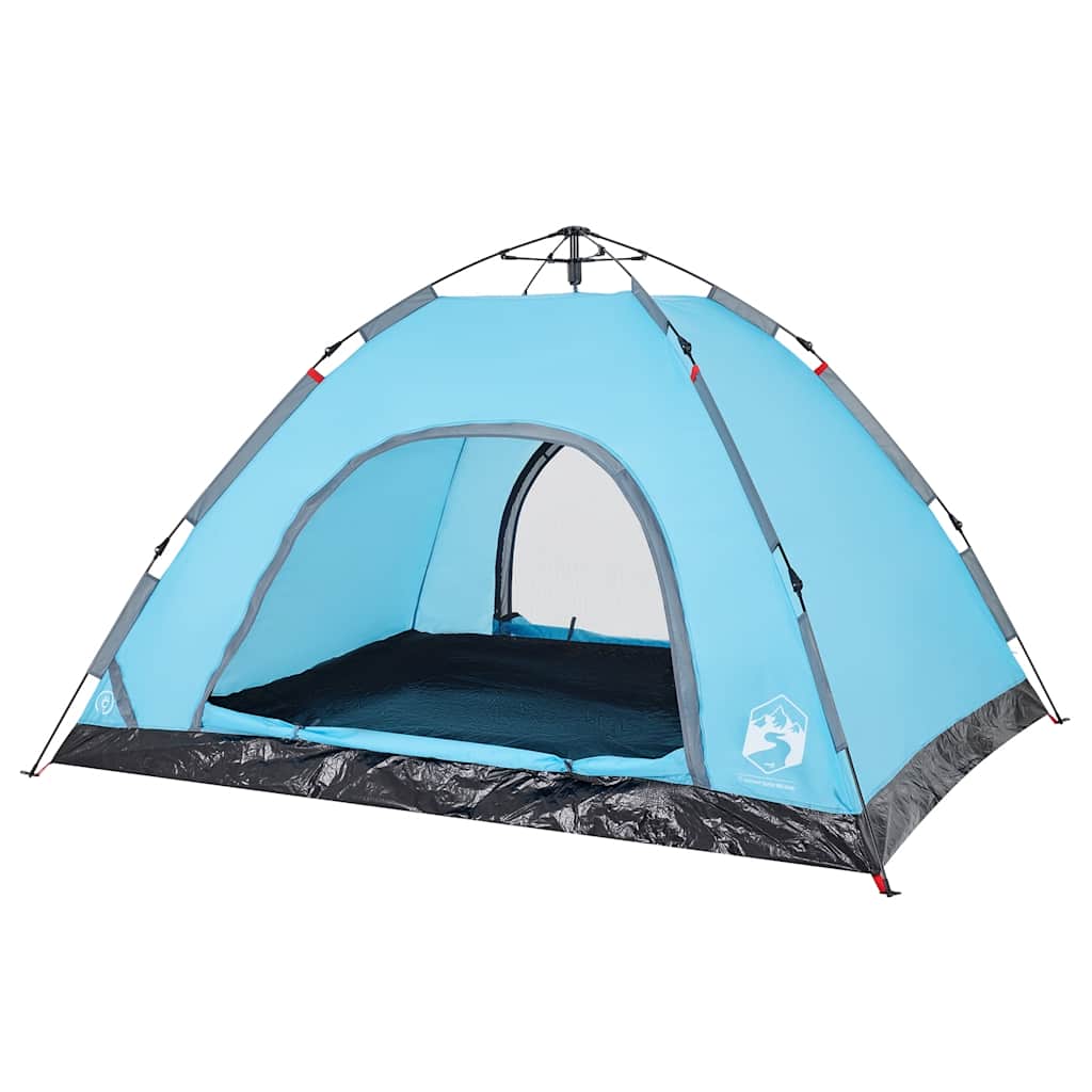 4-personers campingtelt quick-release blå