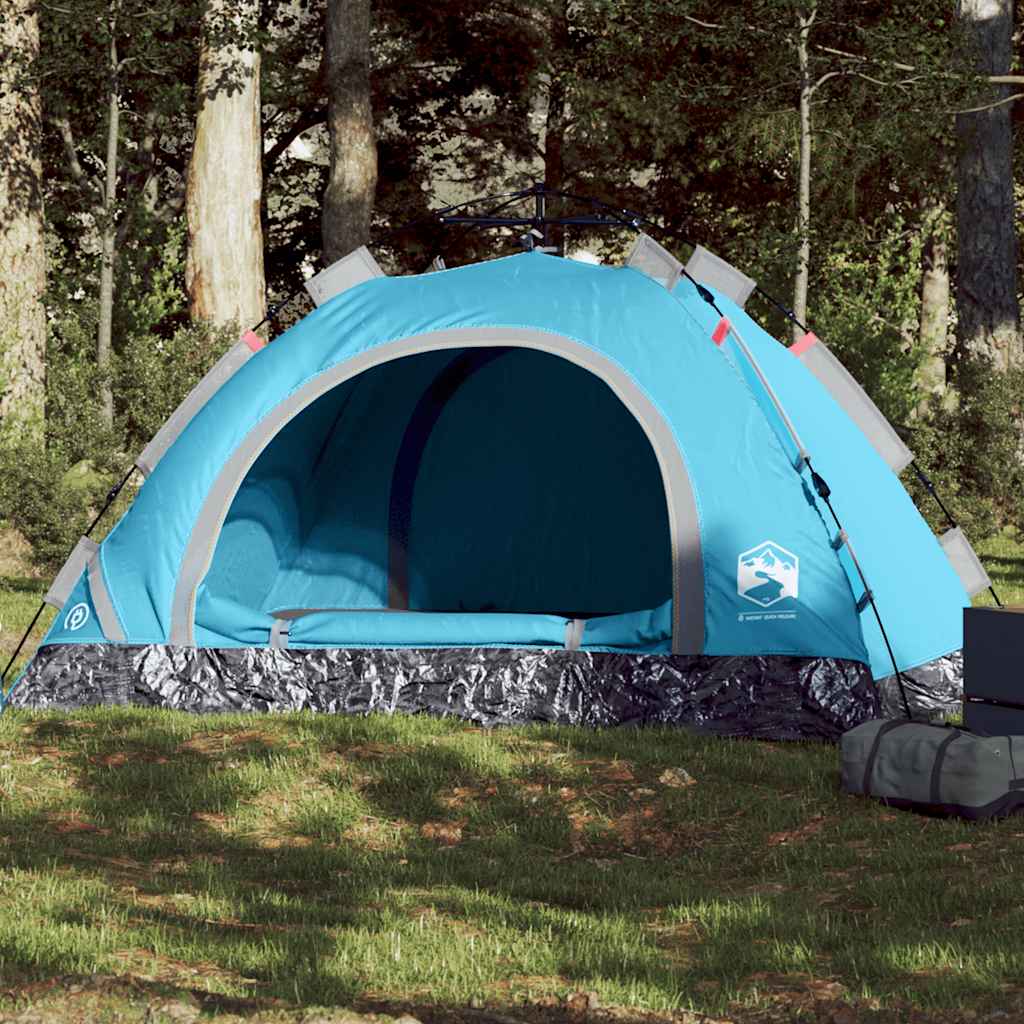 4-personers campingtelt quick-release blå