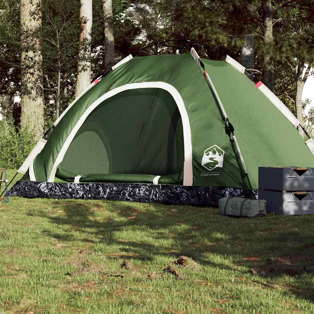 5-personers campingtelt vandtæt quick-release grøn