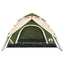 3-personers campingtelt kuppel quick-release grøn