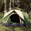 3-personers campingtelt kuppel quick-release grøn