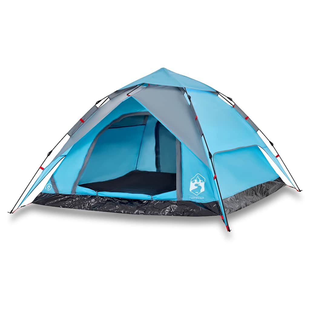 4-personers campingtelt quick-release blå