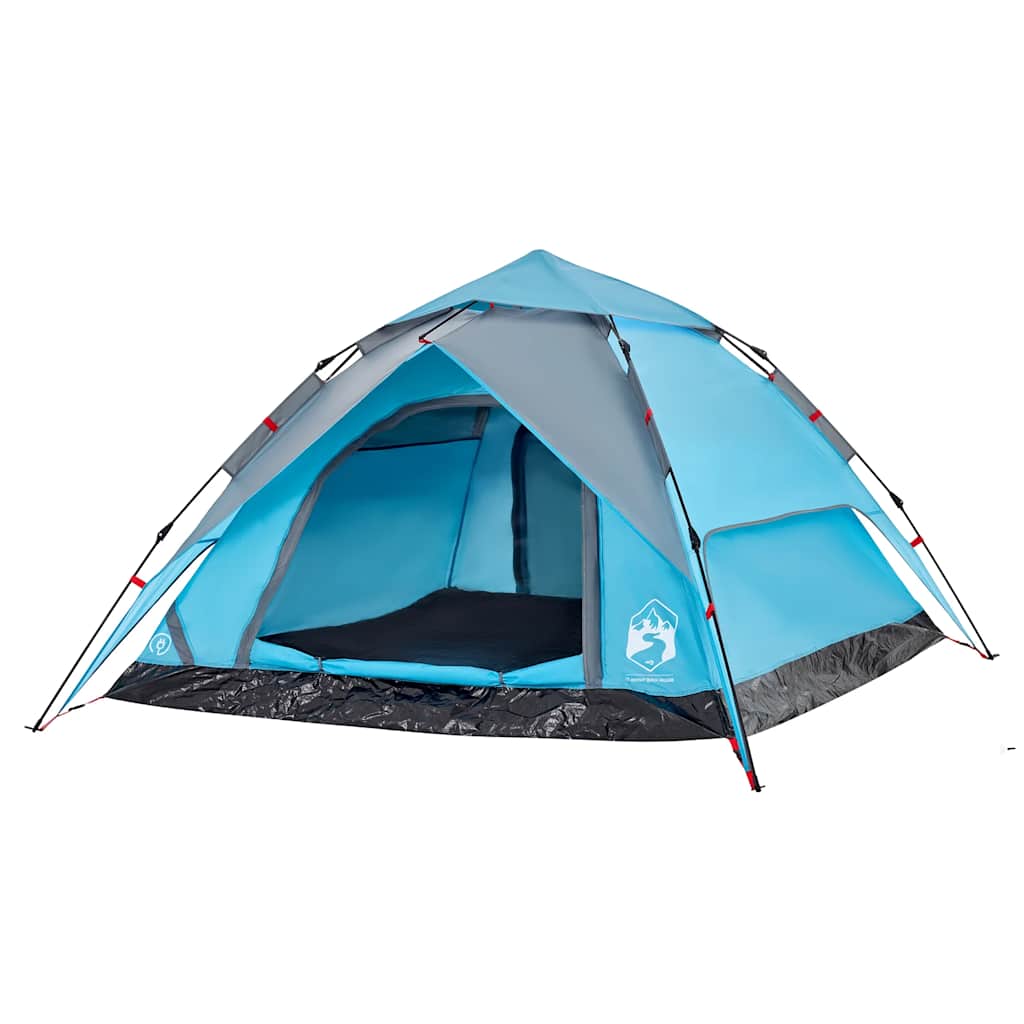 4-personers campingtelt quick-release blå