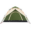 5-personers campingtelt kuppel quick-release grøn