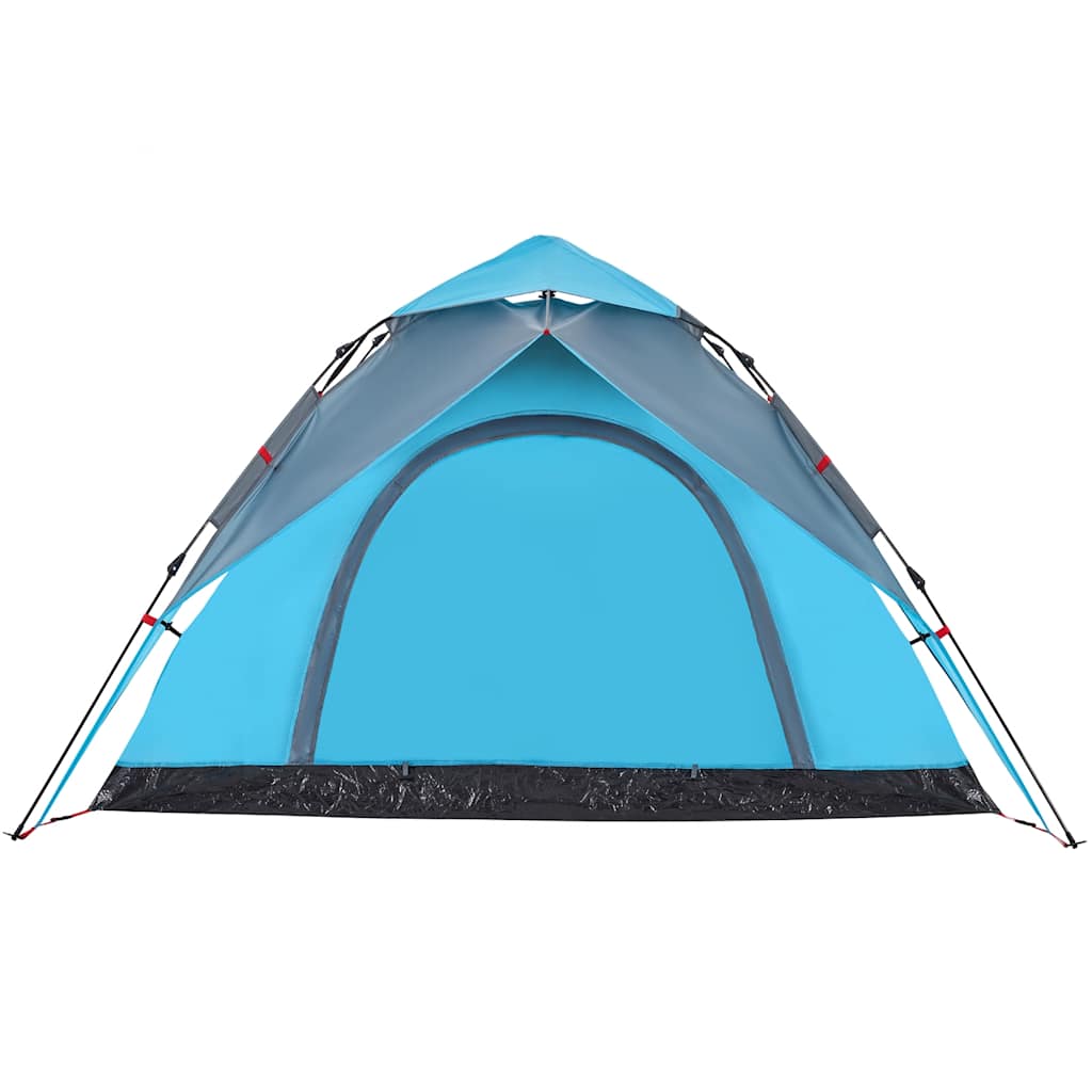5-personers campingtelt kuppel quick-release blå
