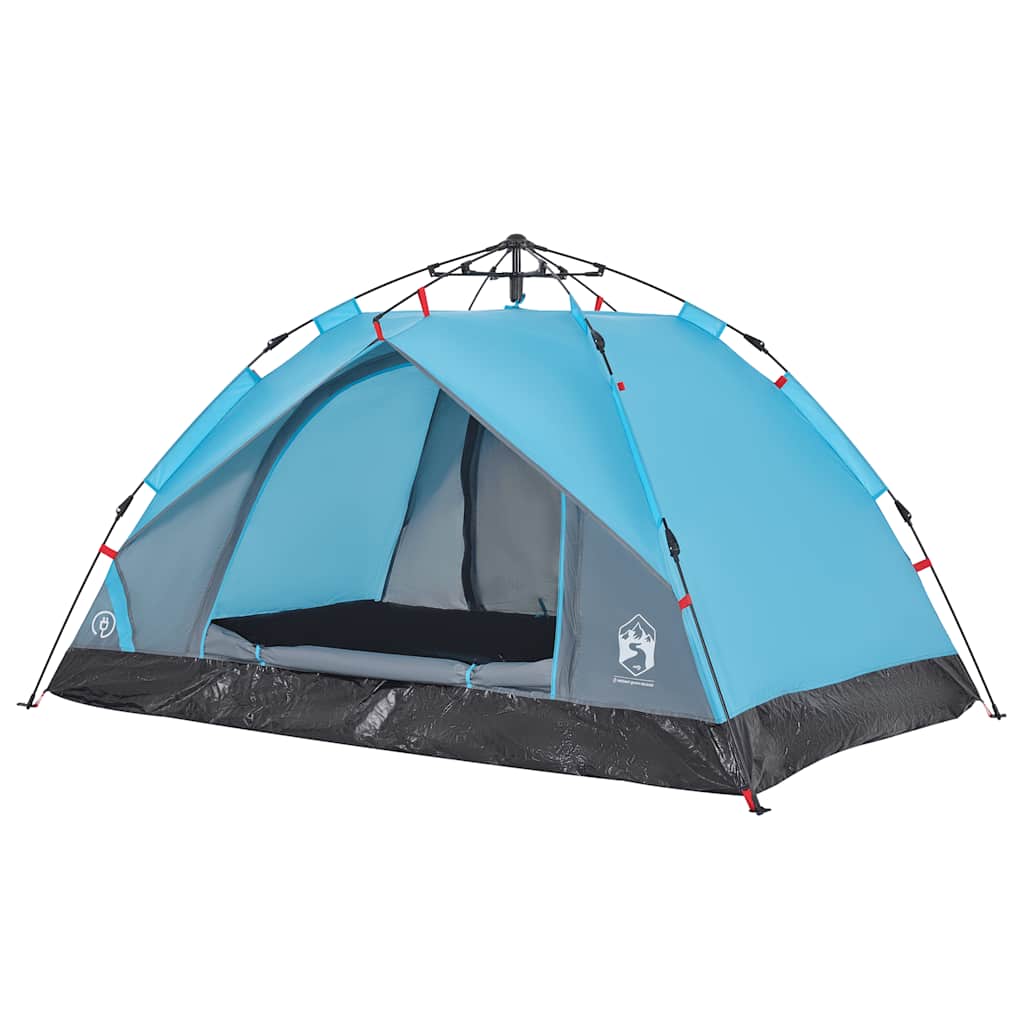 2-personers campingtelt kuppel quick-release blå
