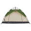 3-personers campingtelt kuppel quick-release grøn