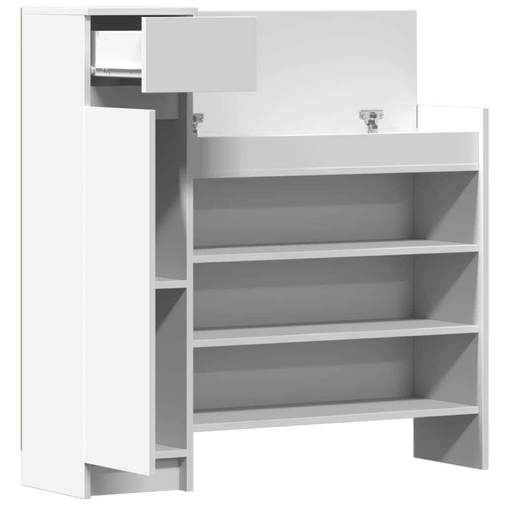 skoreol 100,5x28x100 cm konstrueret træ hvid