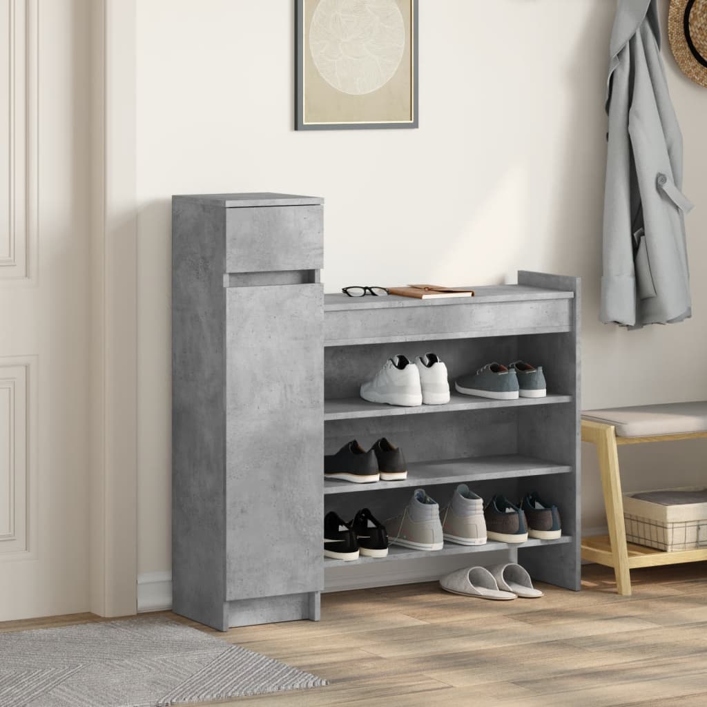 skoreol 100,5x28x100 cm konstrueret træ betongrå