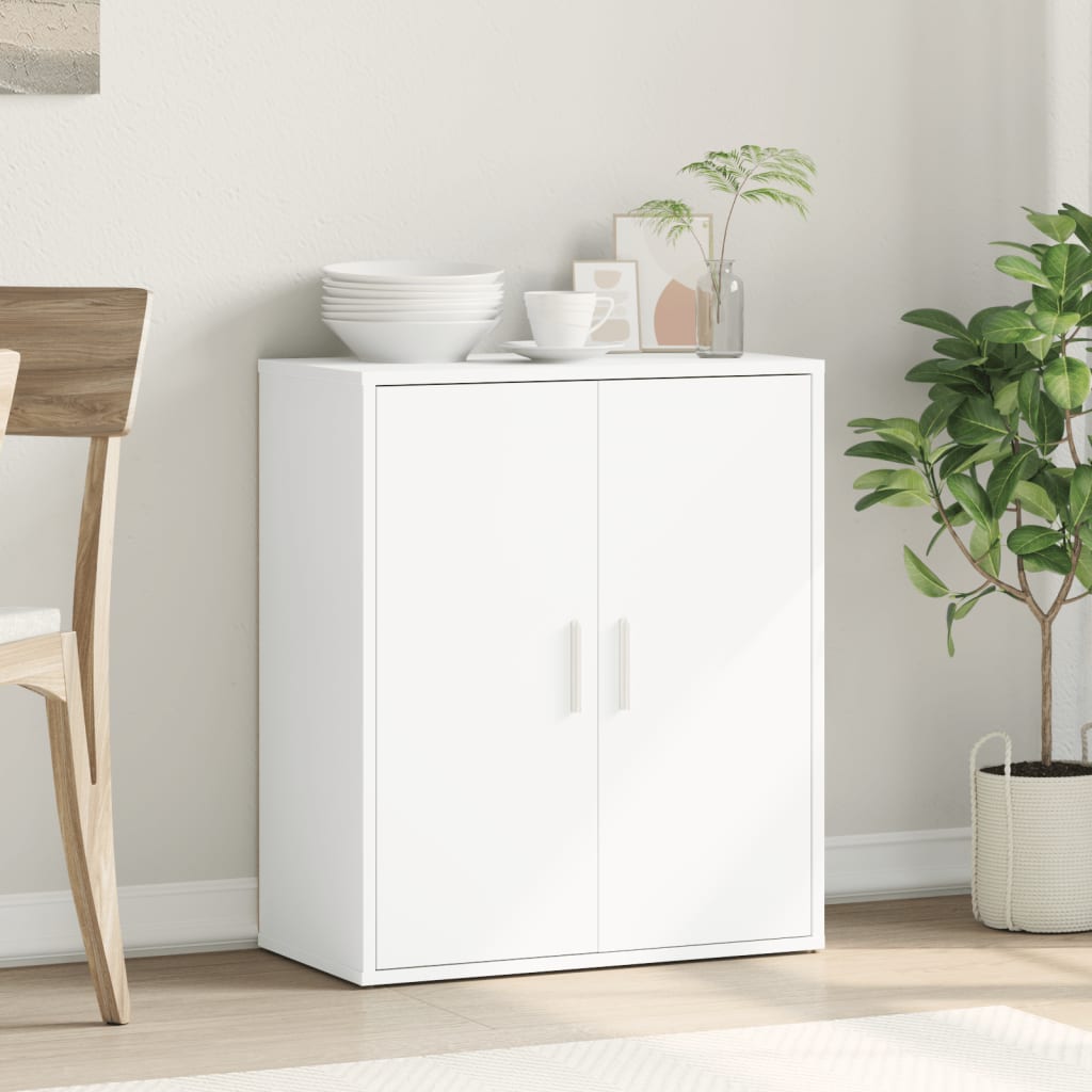 skænk 60x31x70 cm konstrueret træ hvid