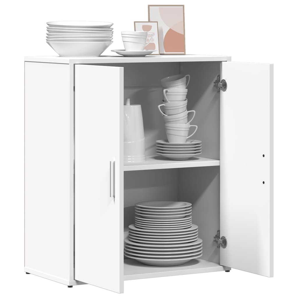 skænk 60x31x70 cm konstrueret træ hvid