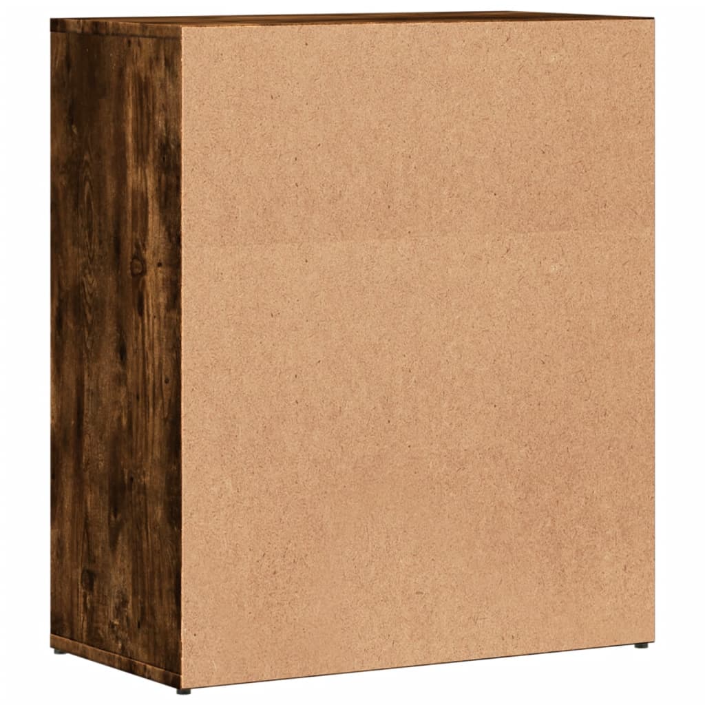 skænk 60x31x70 cm konstrueret træ røget egetræsfarve
