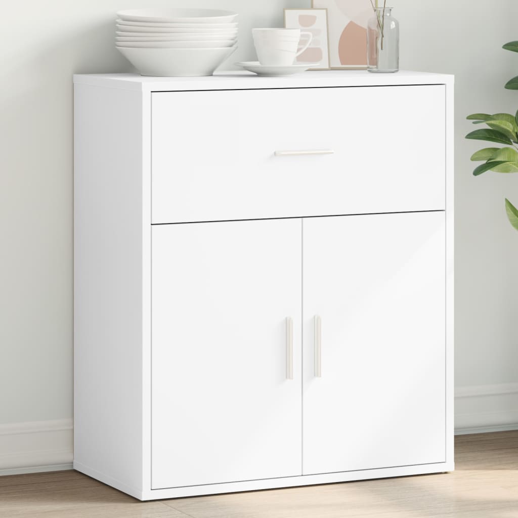 skænk 60x31x70 cm konstrueret træ hvid