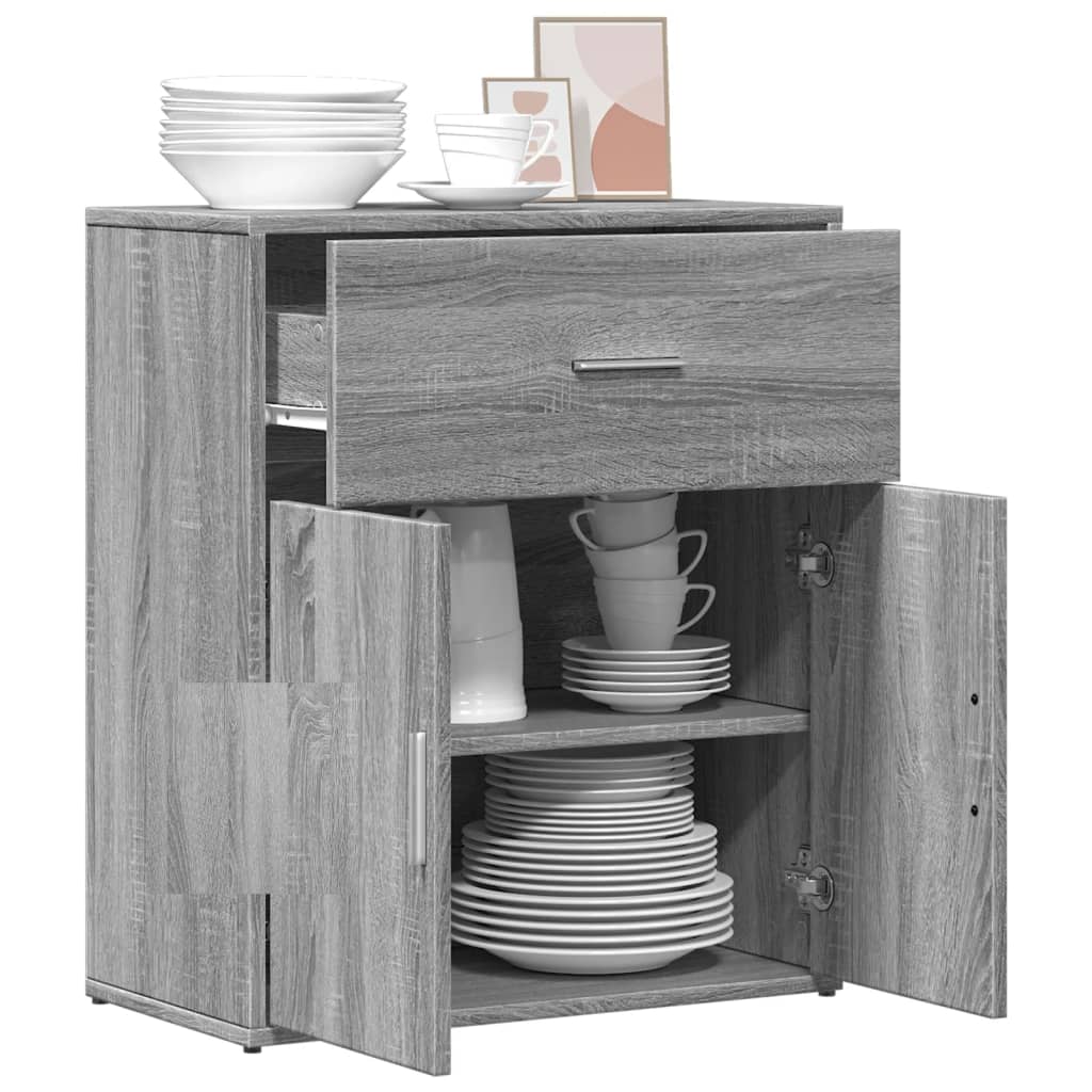 skænk 60x31x70 cm konstrueret træ grå sonoma-eg